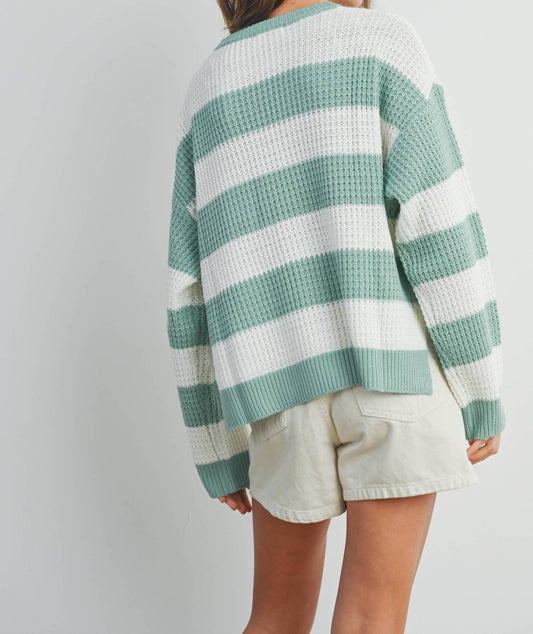 Buttermelon - Women's Striped Long Sleeve Sweater