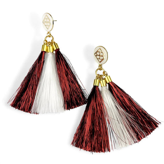 Metallic Jumbo Tassel Earrings