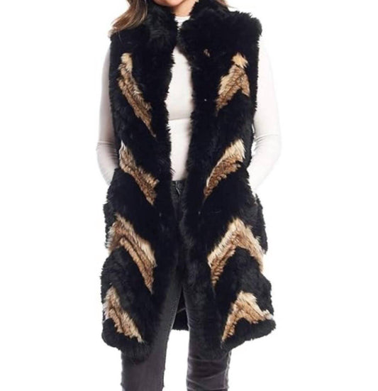 Fabulous Furs - Kayce Knitted Faux Fur Stroller Vest