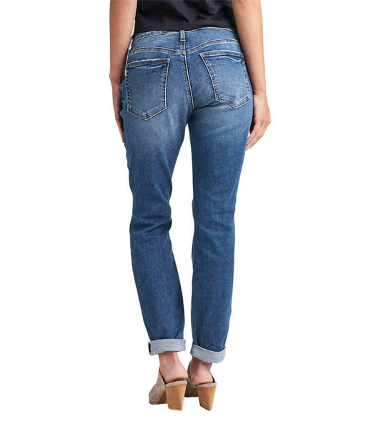 Silver Jeans Co - Boyfriend Distressed Mid Rise Jeans - Plus