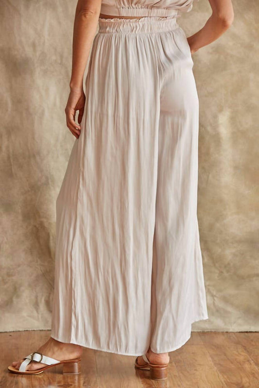 By Together - Jenna Satin High Waisted Trousers