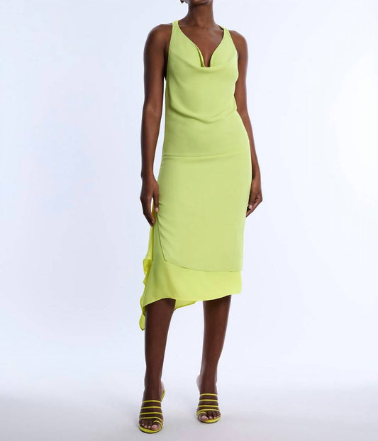 Bcbgmaxazria - Twist And Drape Combo Dress - clothing - dresses - green