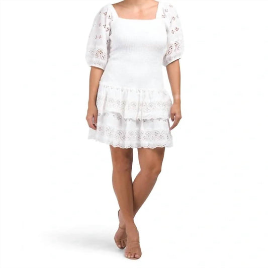 Sail To Sable - Puff Sleeve Smocked Dress