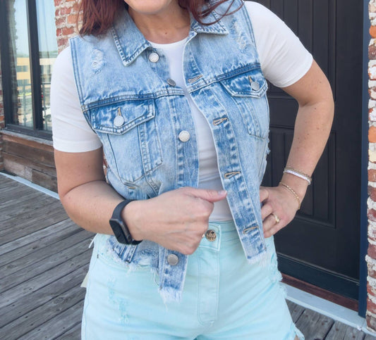 Risen - All The Vibes Denim Vest