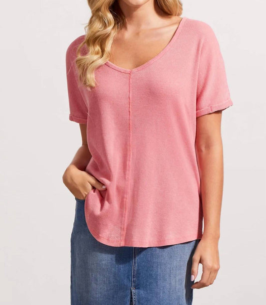 Tribal - Waffle Weave V-Neck Tee Top