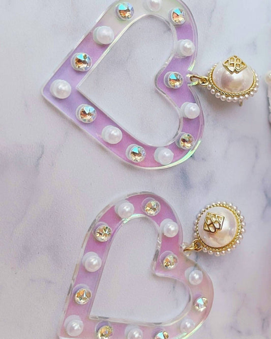 Brianna Cannon - Women's Iridescent Heart Earrings