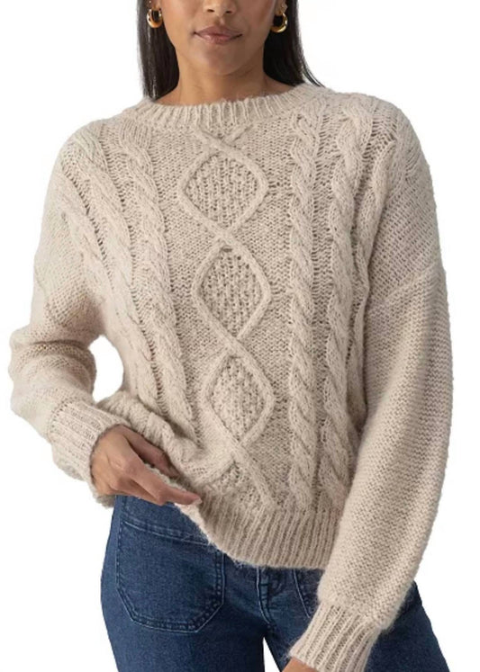 Sanctuary - Cozy Cable Stitch Crewneck Sweater