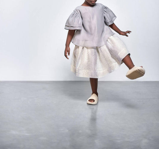 Omamimini - Organza Layered Flared Top