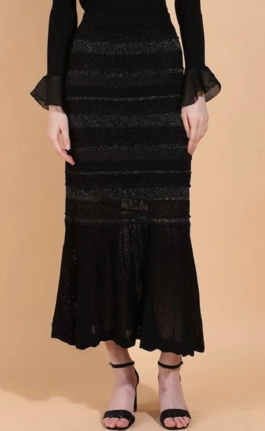 Jessie Liu - POINTELLE KNIT LUREX SKIRT