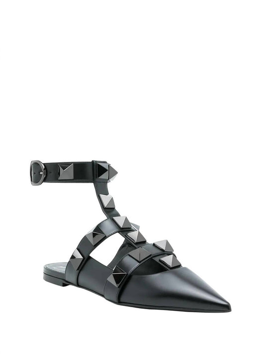 Valentino - Women's Roman Stud Flat Pumps