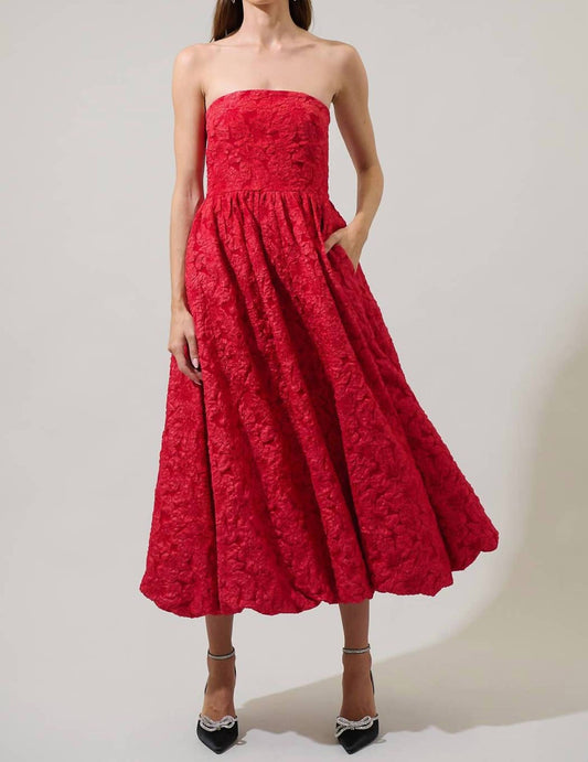 Sugarlips - Arielle Jacquard Belle Strapless Maxi Dress