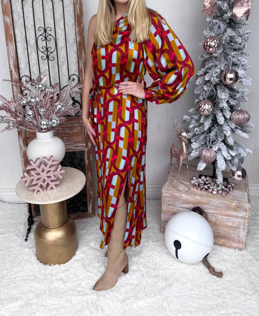 Frnch - ONE SHOULDER MAXI DRESS