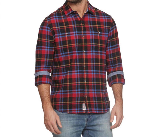 Flags & Anthem - Ladson Long Sleeve Stretch Herringbone Flannel Shirt