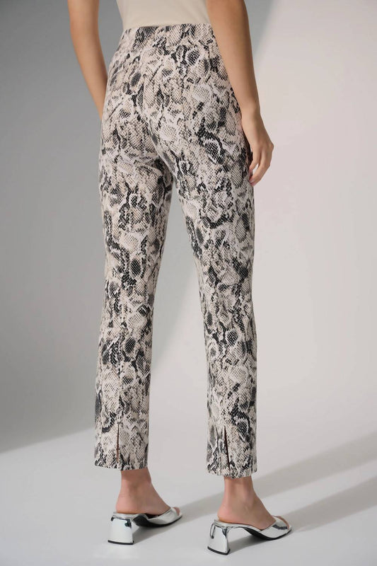 Joseph Ribkoff - Snakeskin Print Straight Leg Pants