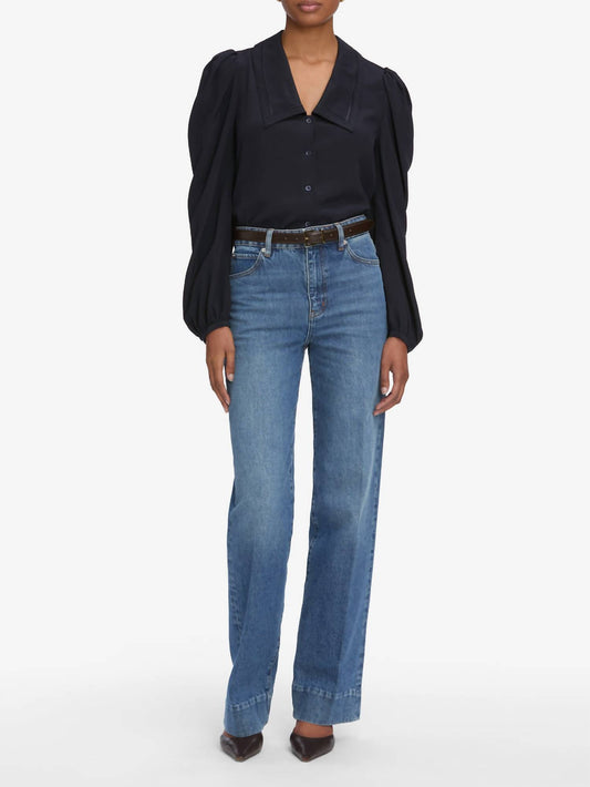 Frame - Long Sleeve Sailor Blouse