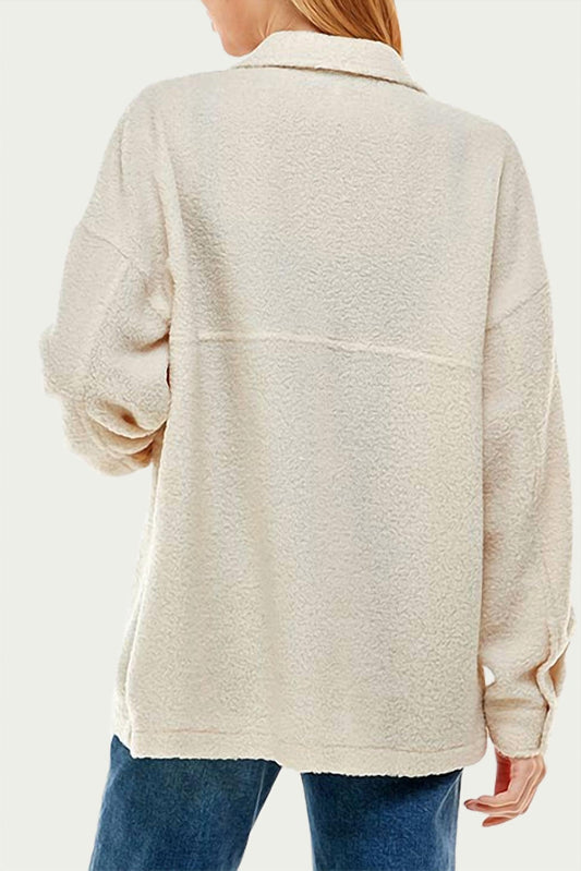OVERSIZED FLEECE SHIRT JACKET