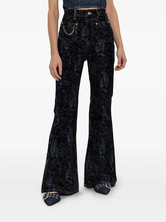 Ganni - Flock Denim Goddi Trousers