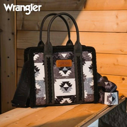 Wrangler - Sherpa Southwestern Print Small Canvas Tote