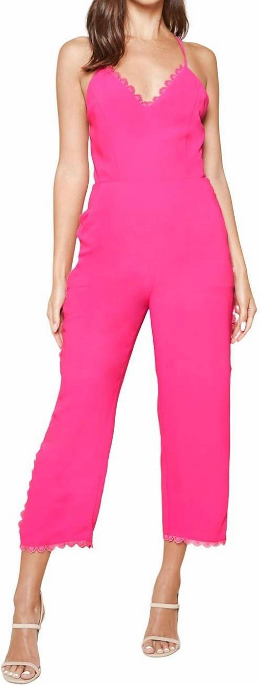 Sugarlips - Perfectly Scallop Lace Trim Jumpsuit