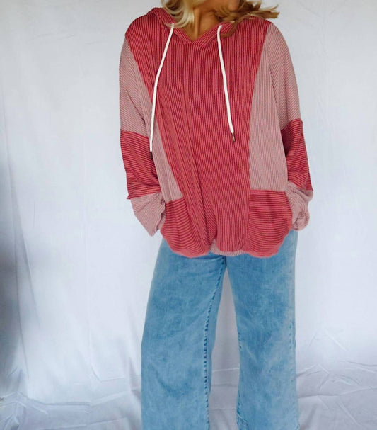 Bibi - Block Ribbed Pullover Jacket