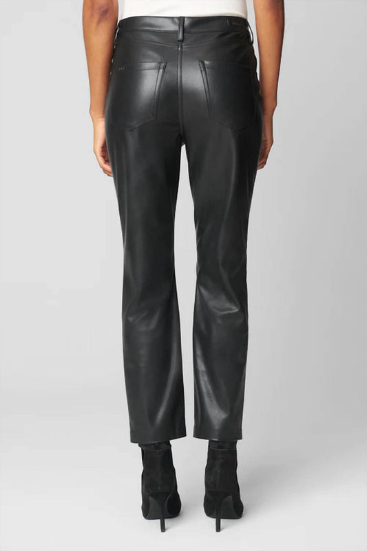 Blanknyc - Women's need you tonight Cropped Vegan Leather High Rise 5 Pocket Pant