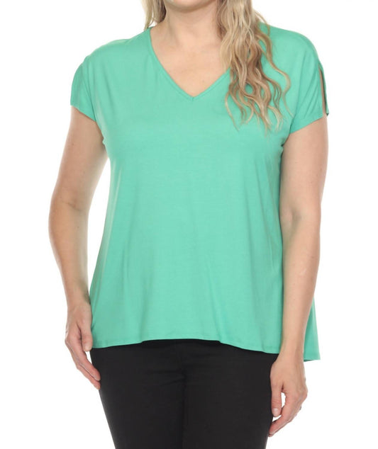 Joseph Ribkoff - V-neck Split Sleeve Loose Fit Top