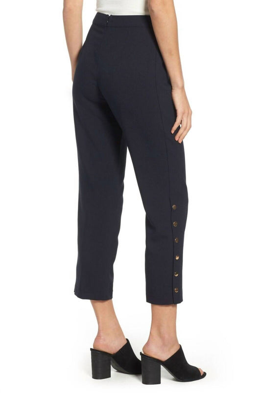 J.O.A. - Women's Snap Side Button Crop Ankle Pants