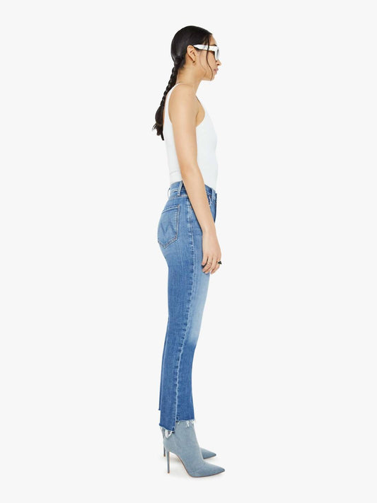 Mother - High Waisted Rider Ankle Step Fray Jean