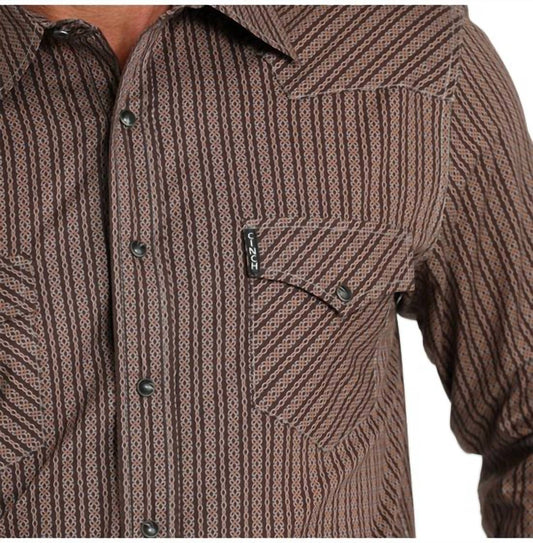 Cinch - Men's Modern Fit Snap Western Long Sleeve Shirt
