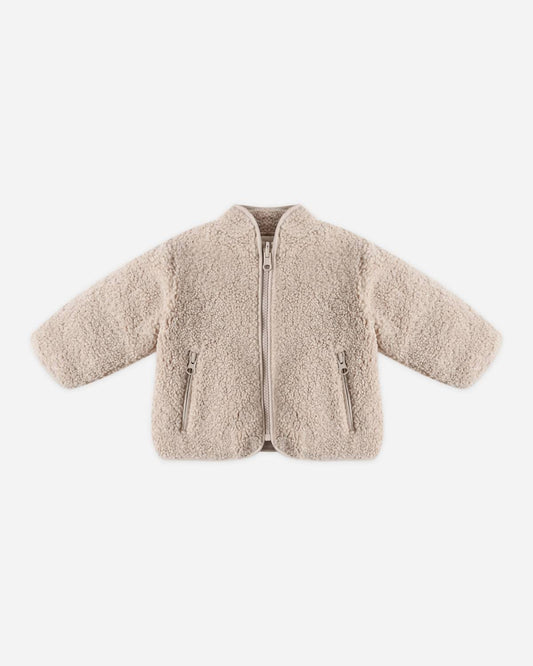 Quincy Mae - Kid's Shearling Zip Jacket
