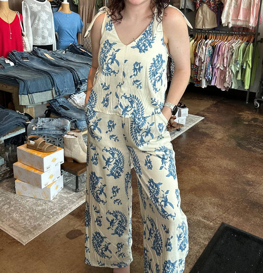 Gigio - Floral Illusion Jumpsuit Set