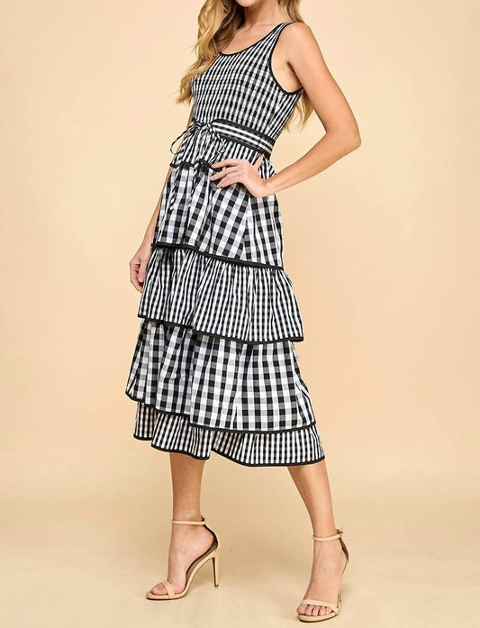 Tcec - Gracen Gingham Ruffle Dress
