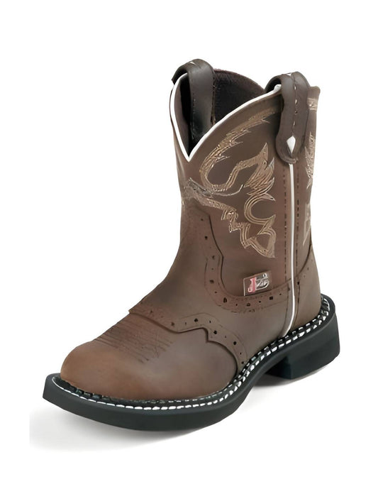 Kids Leather Ankle Boot - 2D Width