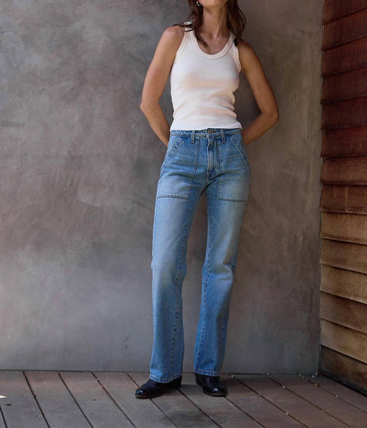 Nsf - Nix Mid Rise Paneled Boot Cut Jean