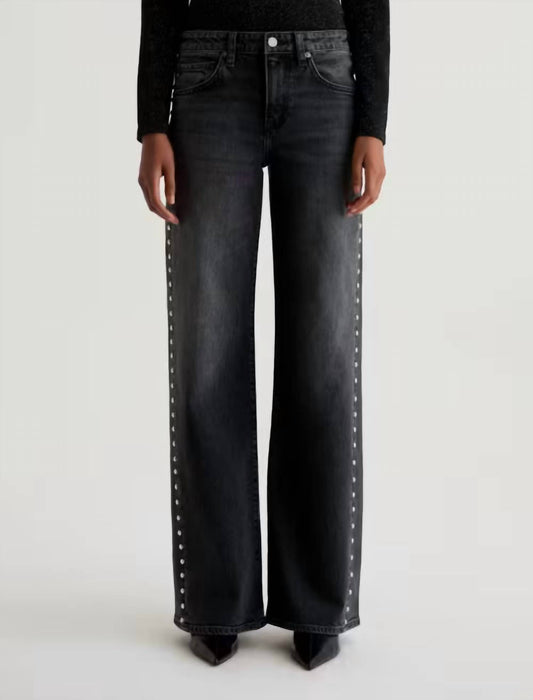 Ag Jeans - Adria Studded Wide-leg Jeans