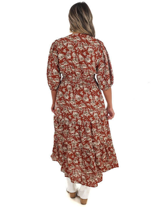 She + Sky - Acorn Trail Printed Midi Dress