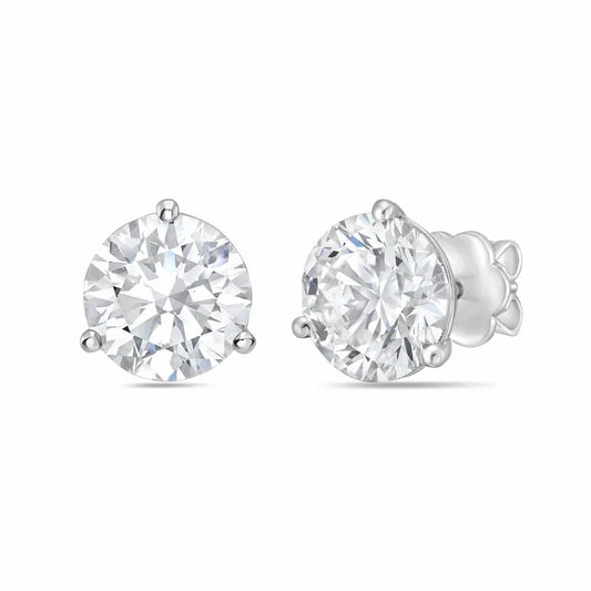 Diana M Jewels - 2.00 Cts Lab Grown Round Diamond Stud Earrings