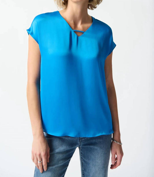 Joseph Ribkoff - V-neck Keyhole Top