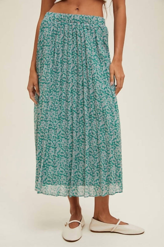 Wishlist - Pleated Floral Midi Skirt