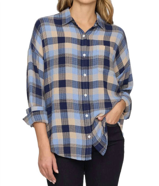 Flags & Anthem - Leetonia Pucker Long Sleeve Boyfriend Shirt