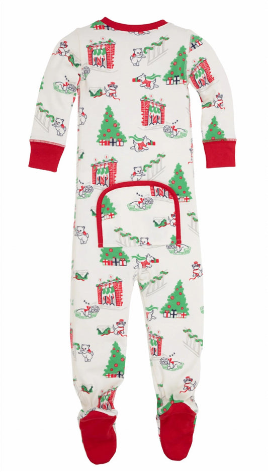 The Beaufort Bonnet Company - Kid's Knox's Night Night Footed Onesie