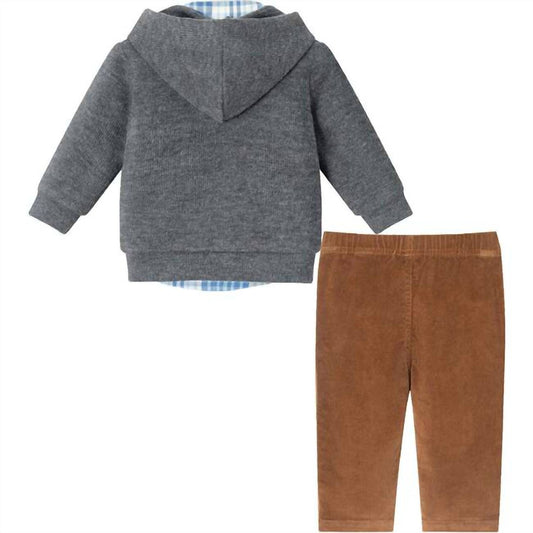 Andy & Evan - Boys Hooded Cardigan & Cord Set