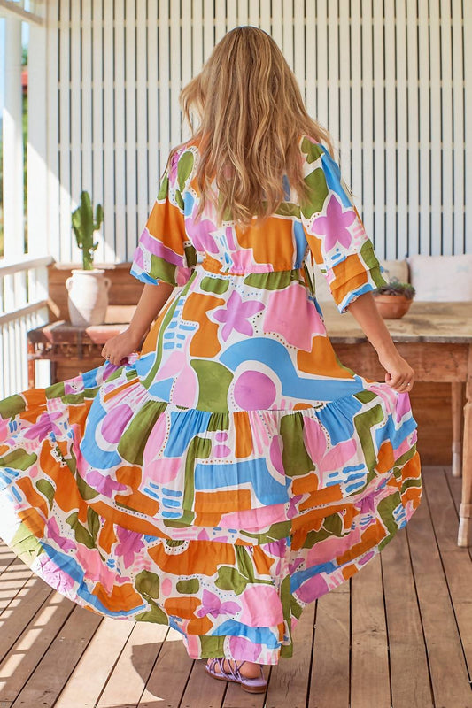 Jaase - Abstract Maxi Dress