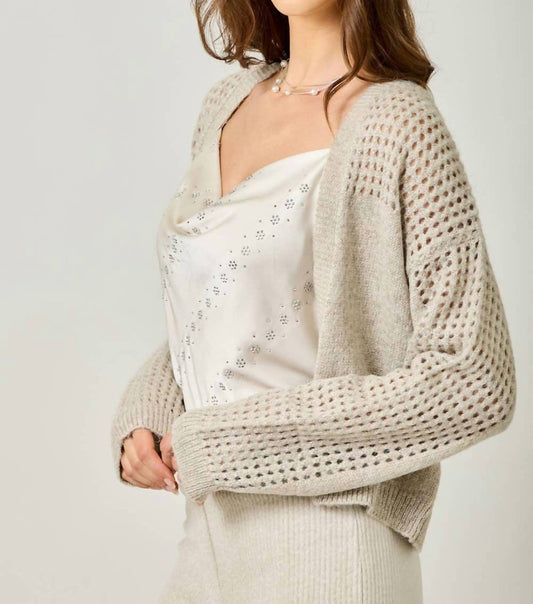 Mystree - Metallic Sweater Cardigan