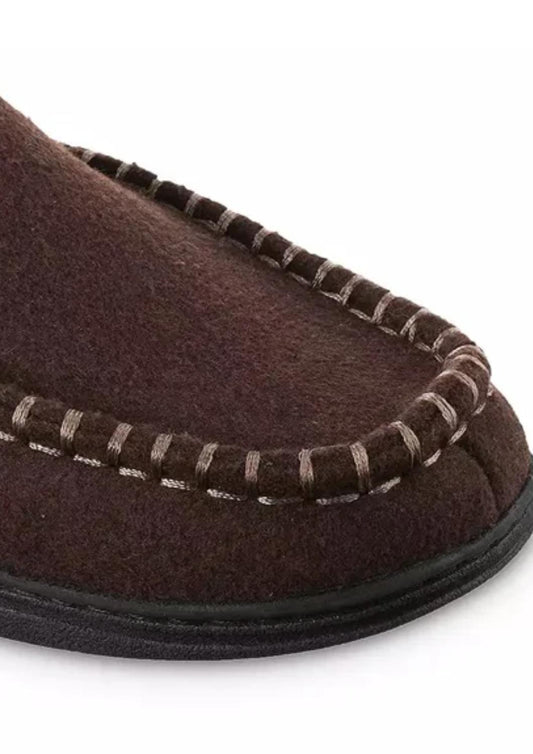 Isotoner - Men's Faux Woolen Grady Moccasin Hoodback Slipper