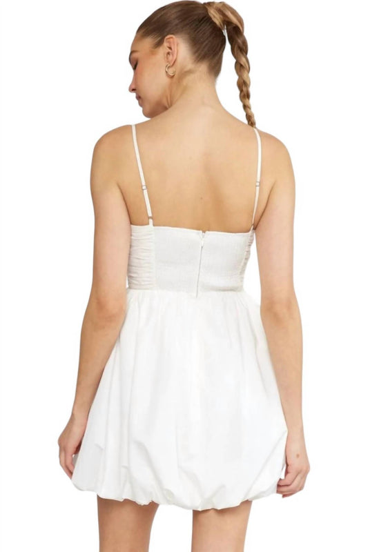 Entro - Theresa Spaghetti Strap Ruched Bubble Mini Dress