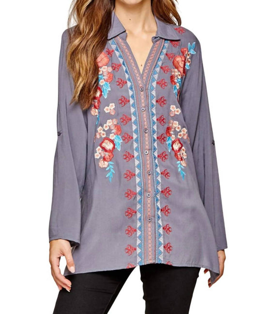 Andree By Unit - Floral Embroidered Tunic