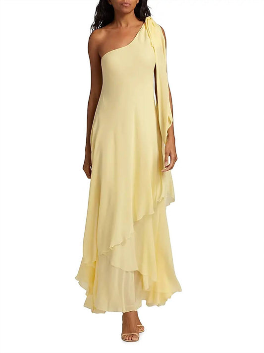 Loveshackfancy - Alliara Asymmetric Draped Maxi Dress