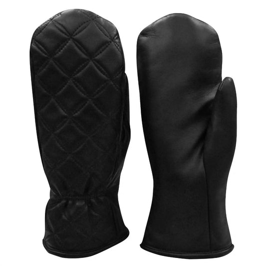 Ili New York - Women's Quilted Leather Mittens
