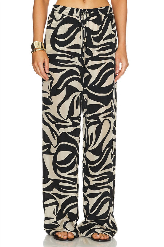 Enza Costa - Resort Printed Cupro Wide Leg Pants